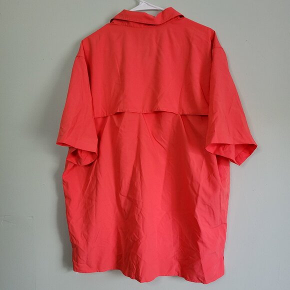 Eddie Bauer Orange Tech Shirt Men's Large Short Sleeve Moisture Wicking NWOT - Picture 3 of 4